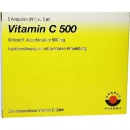 VITAMIN C 500 ampulas, 5X5 ml