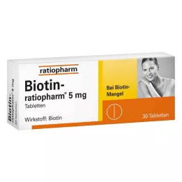 BIOTIN-RATIOPHARM 5 mg tabletes, 30 gab