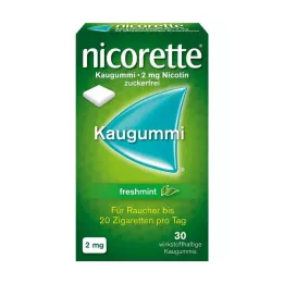 NICORETTE 2 mg svaigi piparmētru košļājamā gumija, 30 gab