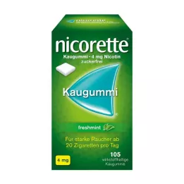 NICORETTE 4 mg svaigi piparmētru košļājamā gumija, 105 gab