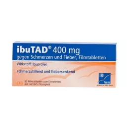 IBUTAD 400 mg pret sāpēm un drudzi, apvalkotās tabletes, 50 gab