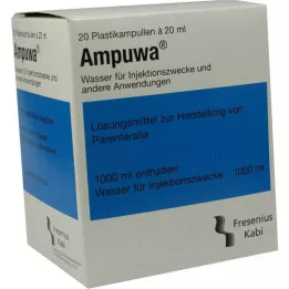 AMPUWA Plastmasas ampulas injekcijas/infūzijas šķīdums, 20X20 ml
