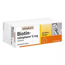BIOTIN-RATIOPHARM 5 mg tabletes, 90 gab