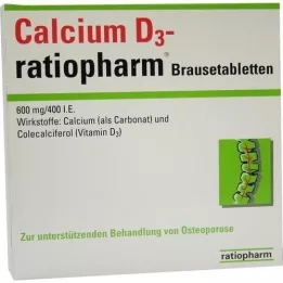 CALCIUM D3-ratiopharm putojošās tabletes, 20 gab