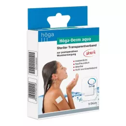 HÖGA-DERM aqua ste.Transp.Verb.m.Wundauflage 5x7 cm, 5 gab