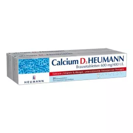 CALCIUM D3 Heumann putojošās tabletes 600 mg/400 I.E., 40 gab