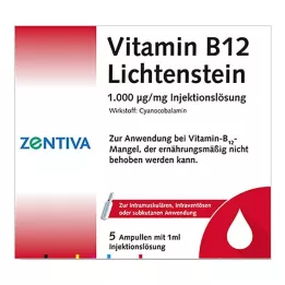 VITAMIN B12 1000 μg Lihtenšteinas ampulas, 5X1 ml