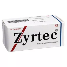 ZYRTEC Apvalkotās tabletes, 100 gab