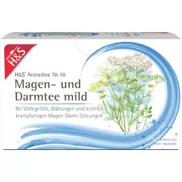 H&S kuņģa un zarnu tējas maigās filtra maisiņi, 20X2,0 g