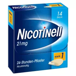 NICOTINELL 21 mg/24 stundu plāksteris 52,5 mg, 14 gab