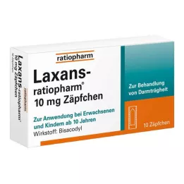 LAXANS-ratiopharm 10 mg svecītes, 10 gab