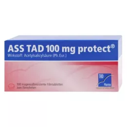 ASS TAD 100 mg aizsargājošas zarnās šķīstošās apvalkotās tabletes, 100 gab