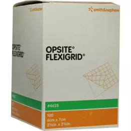 OPSITE Flexigrid transp.brūču pārsējs 6x7 cm sterils, 100 gab
