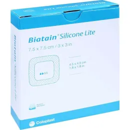 Biatain Silicone Lite putu pārsējs 7,5x7,5 cm, 10 gab