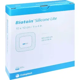 Biatain Silicone Lite putu pārsējs 10x10 cm, 10 gab