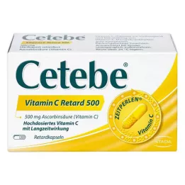 CETEBE C vitamīna ilgstošās darbības kapsulas 500 mg, 120 gab