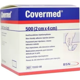 COVERMED Injekcijas apmetumi 2x4 cm, 500 gab