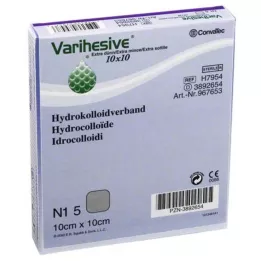 VARIHESIVE īpaši plāns 10x10 cm HKV hidroaktīvs, 5 gab