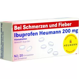 IBUPROFEN Heumann 200 mg apvalkotās tabletes, 20 gab