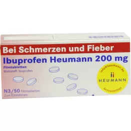 IBUPROFEN Heumann 200 mg apvalkotās tabletes, 50 gab