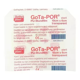 GOTA-POR PU Brūču plēve 10x6 cm sterils apmetums, 1 gab