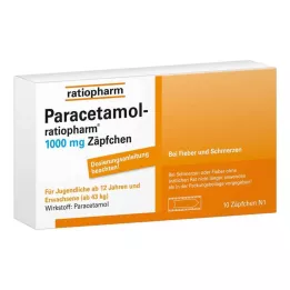PARACETAMOL-ratiopharm 1000 mg svecītes, 10 gab