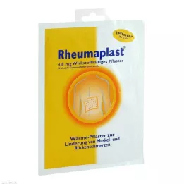 RHEUMAPLAST 4,8 mg ārstnieciskais plāksteris, 2 gab