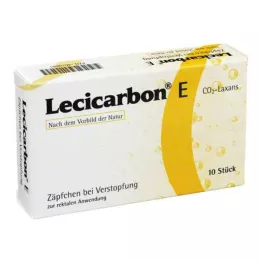 LECICARBON E CO2 Laxans svecītes pieaugušajiem, 10 gab