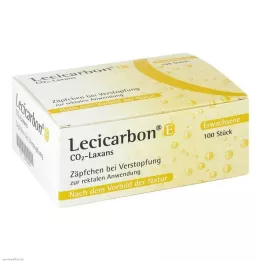 LECICARBON E CO2 Laxans svecītes pieaugušajiem, 100 gab