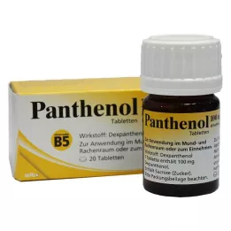 PANTHENOL 100 mg Jenafarm tabletes, 20 gab