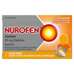 NUROFEN Junior 60 mg svecītes, 10 gab