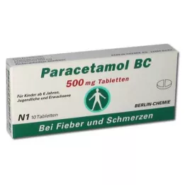 PARACETAMOL BC 500 mg tabletes, 10 gab