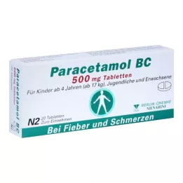 PARACETAMOL BC 500 mg tabletes, 20 gab