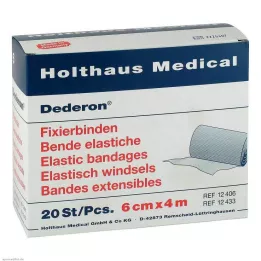 DEDERON Fiksācijas pārsēji 6 cmx4 m, 20 gab