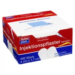 GOTHAPLAST Injekcijas plāksteris jutīgs 1,7x4 cm, 400 gab