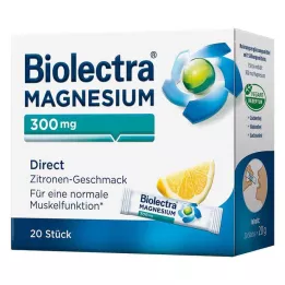 BIOLECTRA Magnijs 300 mg Direct Lemon Sticks, 20 gab