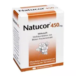 NATUCOR 450 mg apvalkotās tabletes, 50 gab
