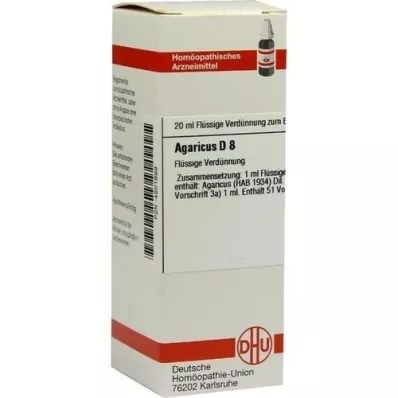 AGARICUS D 8 Atšķaidījums, 20 ml AGARICUS D 8 Atšķaidījums, 20 ml