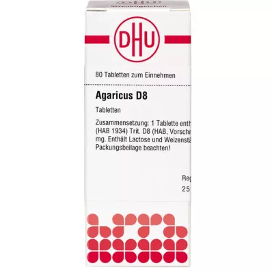 AGARICUS D 8 tabletes, 80 gab