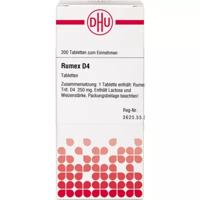 RUMEX D 4 tabletes, 200 gab