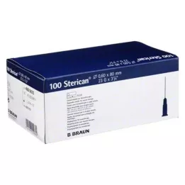 STERICAN Kanulas 23 Gx3 1/5 0,6x80 mm, 100 gab