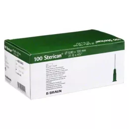 STERICAN Kanulas 21 Gx4 4/5 0,8x120 mm, 100 gab