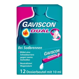 GAVISCON Dual 500mg/213mg/325mg Susp. paciņā, 12X10 ml