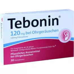 TEBONIN 120 mg pret troksni ausīs, apvalkotās tabletes, 30 gab