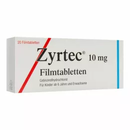 ZYRTEC Apvalkotās tabletes, 20 gab