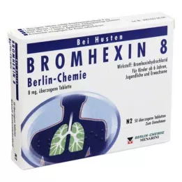 BROMHEXIN 8 Berlin Chemie apvalkotās tabletes, 50 gab