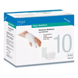 HÖGA-MUBILAST Fiksācijas pārsējs 10 cmx4 m ar celofānu, 1 gab