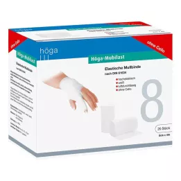 HÖGA-MUBILAST Fiksācijas pārsējs 8 cmx4 m bez celofāna, 20 gab