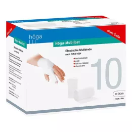 HÖGA-MUBILAST Fiksācijas pārsējs 10 cmx4 m bez celofāna, 20 gab