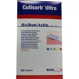 CUTISORB Ultra absorbējošas kompreses 10x20 cm sterilas, 5 gab
